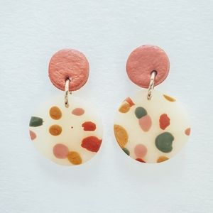 Confetti & pink earrings